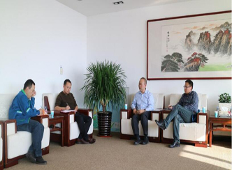 上海新探公司副总经理鲁晖到赫邦公司进行交流访谈
