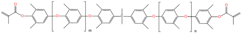 丙烯酸封端型聚苯醚树脂分子结构图