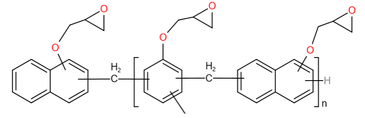 萘酚型酚醛环氧树脂分子结构图