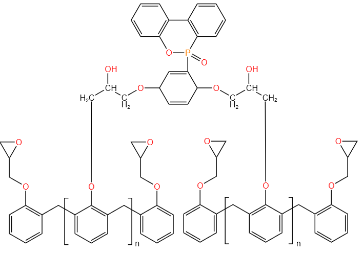 DOPO-HQ型改性酚醛环氧分子结构