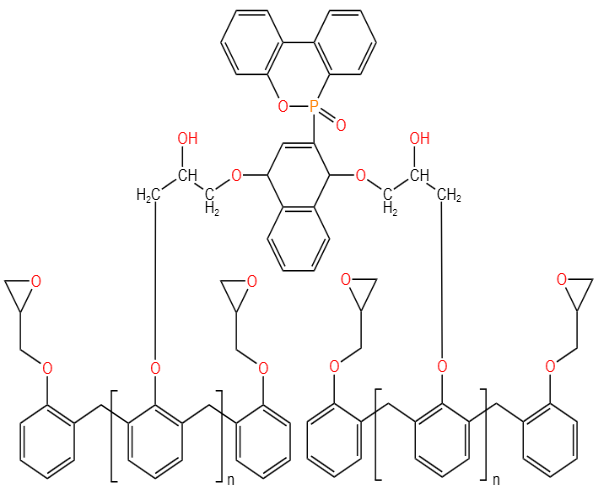 DOPO-NQ型改性酚醛环氧分子结构