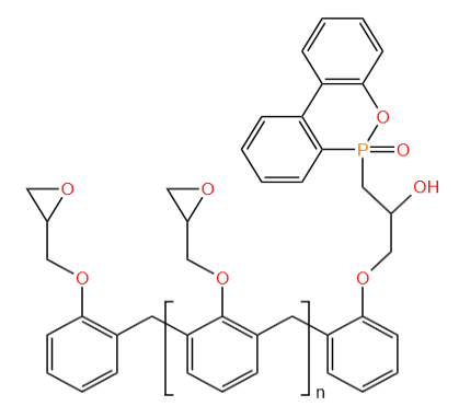 DOPO-PNE型改性环氧树脂分子结构
