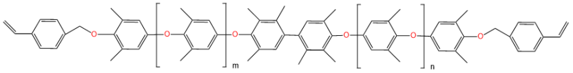 苯乙烯封端型聚苯醚树脂分子结构图